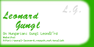 leonard gungl business card
